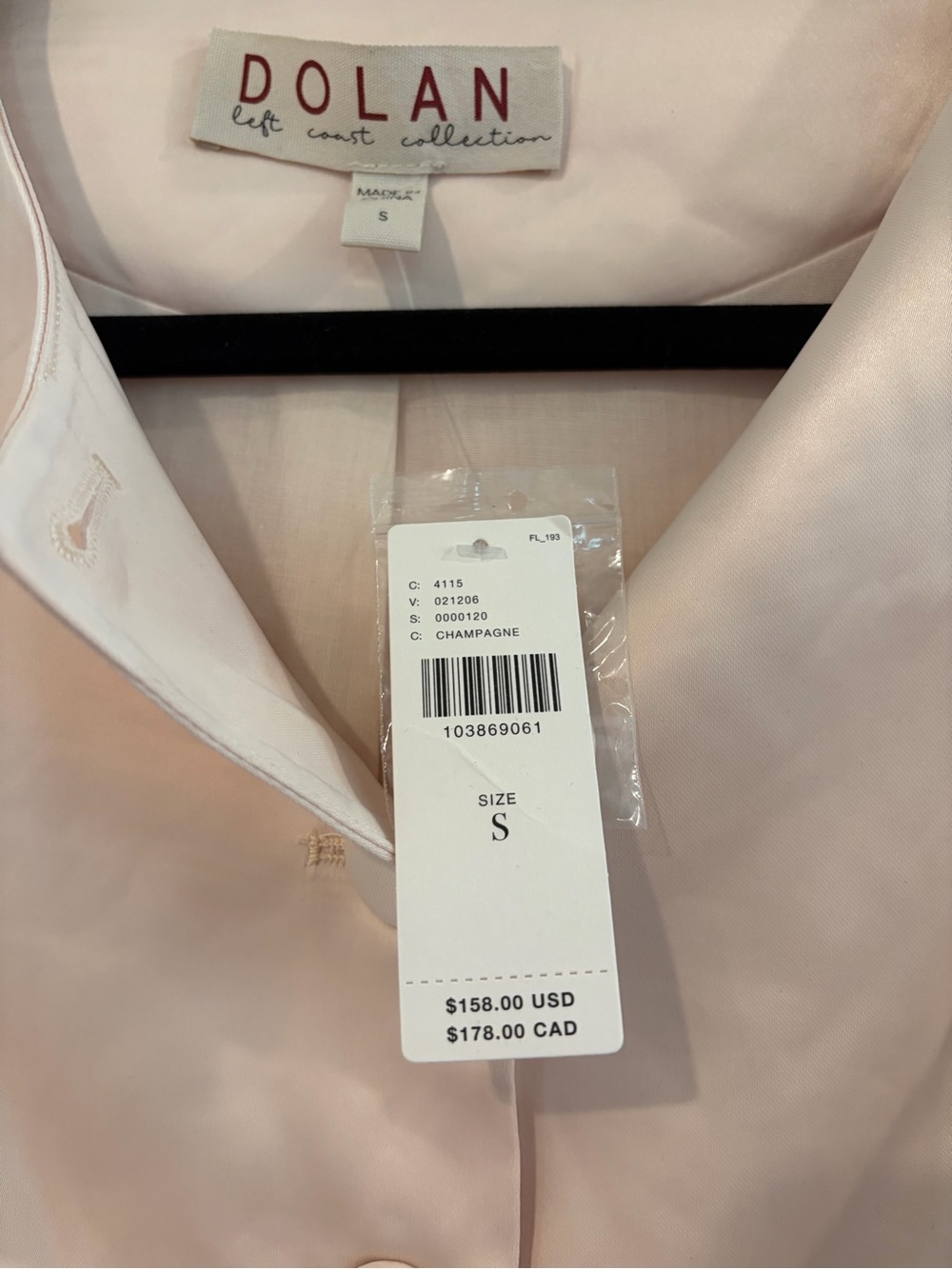 dolan Blush Pink Puff Sleeve Button-Front Top - Picture 6 of 8